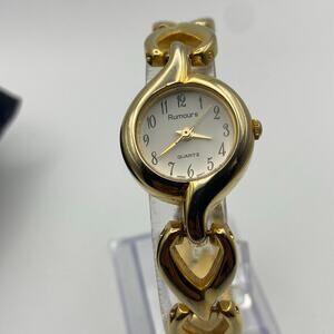 Elegant Rumours Gold-Tone Bracelet Watch - New Battery